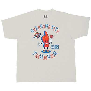 Men's�Stadium Essentials Cream Oklahoma City Thunder Number One Oversized T-Shirt