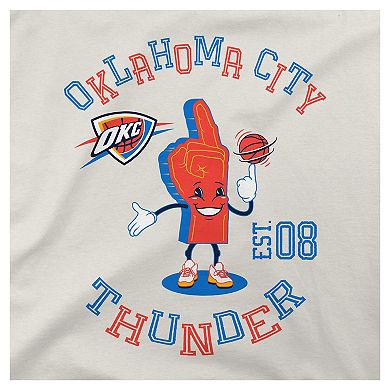 Men's�Stadium Essentials Cream Oklahoma City Thunder Number One Oversized T-Shirt