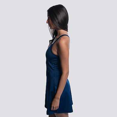 Women's Lusso Navy Atlanta Braves Ciara Strappy Dress
