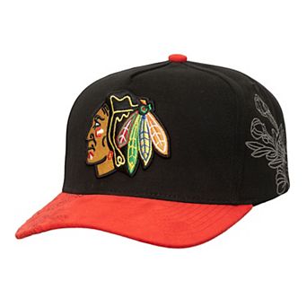 Men's Mitchell & Ness Black Chicago Blackhawks May Flowers Pro Crown Snapback Hat