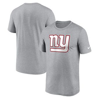Men's Nike Heather Charcoal New York Giants Primetime Legend Logo Performance T-Shirt