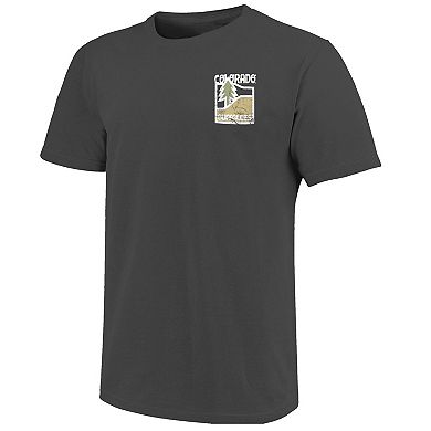 Men's Graphite Colorado Buffaloes Comfort Colors Minimal Vista Distressed Graphics T-Shirt
