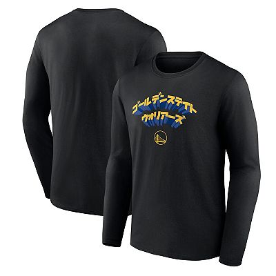Men's Black Golden State Warriors Japanese Heritage Long Sleeve T