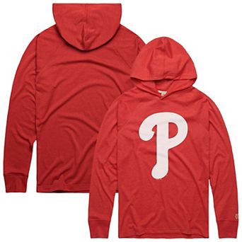 Men's Homage Red Philadelphia Phillies Lightweight Raglan Tri-Blend Pullover Hoodie