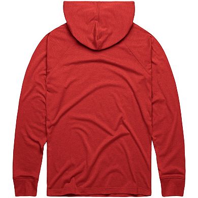 Men's Homage Red Philadelphia Phillies Lightweight Raglan Tri-Blend Pullover Hoodie