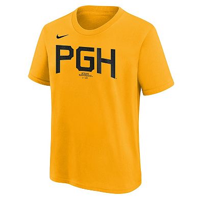 Youth Nike Roberto Clemente Gold Pittsburgh Pirates Fuse City Connect Name & Number T-Shirt