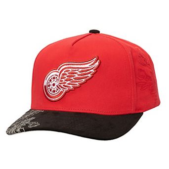 Men's Mitchell & Ness Red Detroit Red Wings May Flowers Pro Crown Snapback Hat