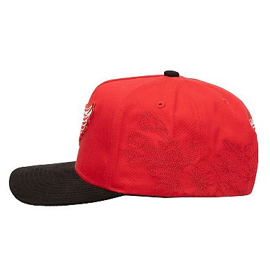 Men's Mitchell & Ness Red Detroit Red Wings May Flowers Pro Crown Snapback Hat