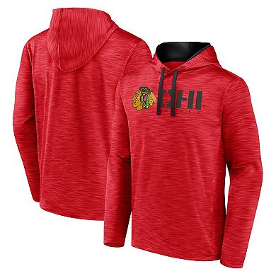 Men's Red Chicago Blackhawks Head Start Pullover Hoodie