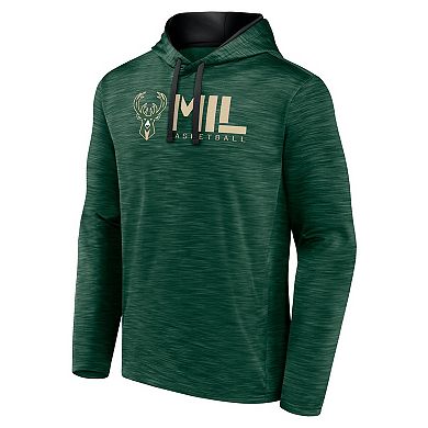 Men's Hunter Green Milwaukee Bucks Head Start Pullover Hoodie