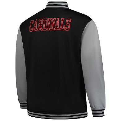 Men's Profile Black/Gray St. Louis Cardinals Full-Snap Varsity Jacket
