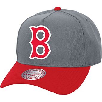 Unisex��Mitchell & Ness Gray Boston Red Sox Basic Coop Pro Adjustable Hat