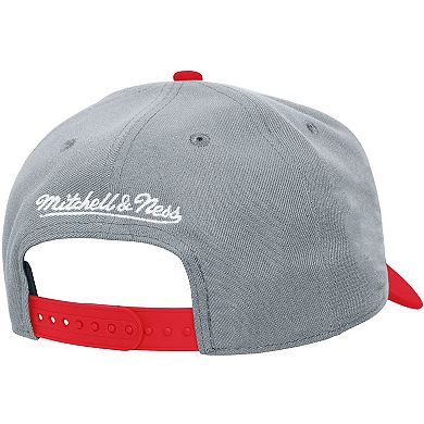 Unisex Mitchell & Ness Gray Boston Red Sox Basic Coop Pro Adjustable Hat