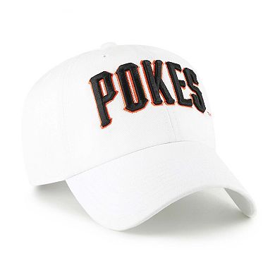 Men's '47 White Oklahoma State Cowboys Clean Up Adjustable Hat