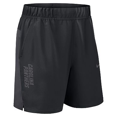 Men's Nike Black Carolina Panthers Woven Victory Performance Shorts