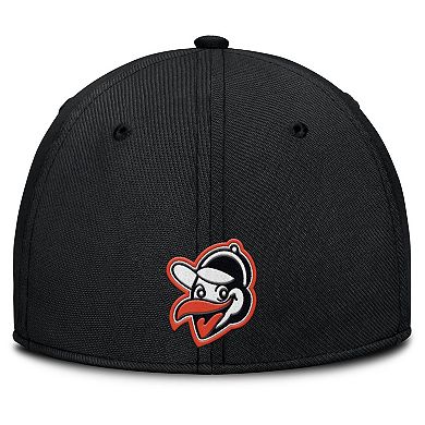 Men's Nike Gray/Black Baltimore Orioles Rise Swoosh Performance Flex Hat