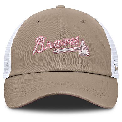 Unisex Nike Khaki/White Atlanta Braves Mother's Day Club Trucker Adjustable Hat