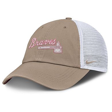 Unisex Nike Khaki/White Atlanta Braves Mother's Day Club Trucker Adjustable Hat