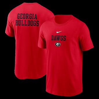 Men's Nike Red Georgia Bulldogs 2-Hit Stacked T-Shirt