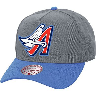 Unisex Mitchell & Ness Gray Los Angeles Angels Basic Coop Pro Adjustable Hat