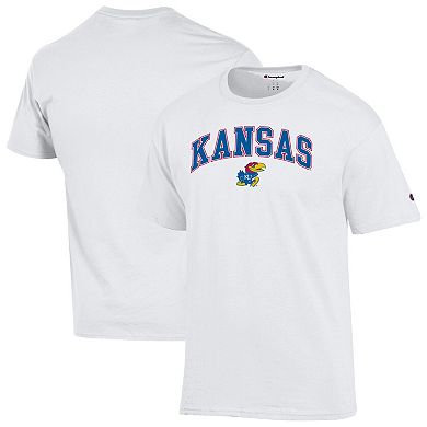 Men's Champion® White Kansas Jayhawks Arched Logo T-Shirt