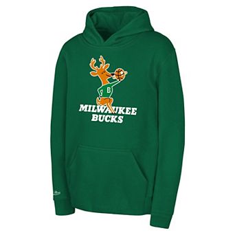 Toddler Mitchell & Ness Green Milwaukee Bucks Retro Logo Pullover Hoodie