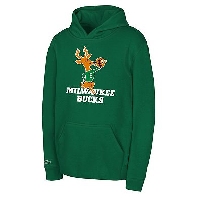 Toddler Mitchell & Ness Green Milwaukee Bucks Retro Logo Pullover Hoodie