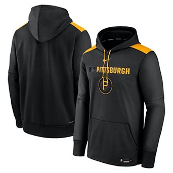 Men's Nike Black Pittsburgh Pirates Authentic Collection City Connect Therma Pullover Hoodie