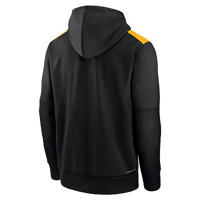Men's Nike Black Pittsburgh Pirates Authentic Collection City Connect Therma Pullover Hoodie