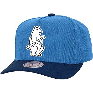 Unisex Mitchell & Ness Blue Chicago Cubs Basic Coop Pro Adjustable Hat