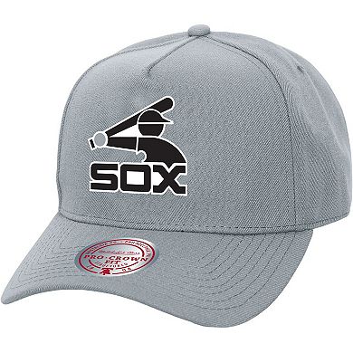 Unisex Mitchell & Ness Gray Chicago White Sox Basic Coop Pro Adjustable Hat