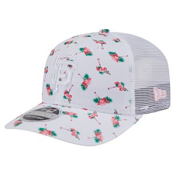 Men's�New Era White San Francisco Giants Flamingo Mesh Back 9SEVENTY Stretch-Snap Hat