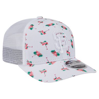 Men's New Era White San Francisco Giants Flamingo Mesh Back 9SEVENTY Stretch-Snap Hat