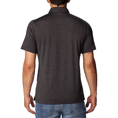 Men's�Columbia Heather Black Georgia Bulldogs Tech Trail Omni-Wick Polo