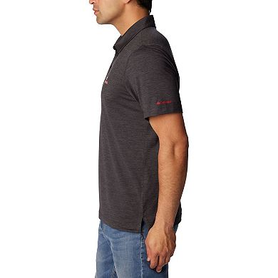Men's�Columbia Heather Black Georgia Bulldogs Tech Trail Omni-Wick Polo
