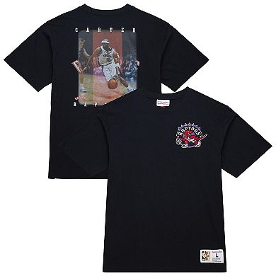 Men's Mitchell & Ness Vince Carter Black Toronto Raptors Hardwood Classics NBA Legends T-Shirt