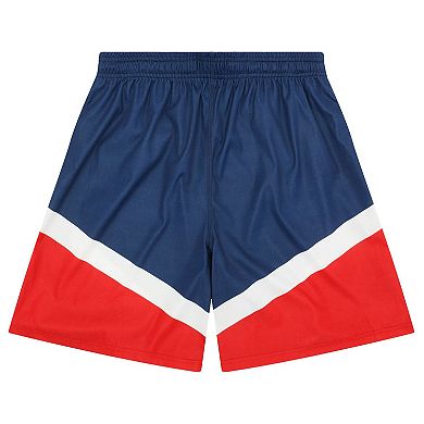Men's FOCO Navy/Red Atlanta Braves Colorblocked Shorts