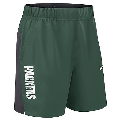 Men's Nike Green Green Bay Packers Woven Victory Performance Shorts