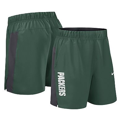 Men's Nike Green Green Bay Packers Woven Victory Performance Shorts