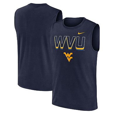Men's Nike Navy West Virginia Mountaineers Primetime Tricode Legend Performance Tank Top