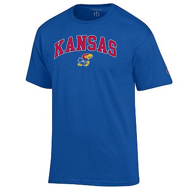 Men's Champion® Royal Kansas Jayhawks Arch Over Logo T-Shirt