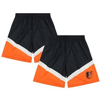 Men's�FOCO Black/Orange Baltimore Orioles Colorblocked Shorts
