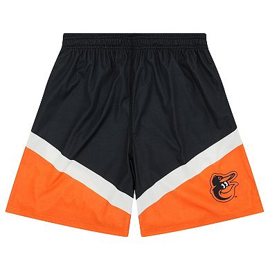 Men's FOCO Black/Orange Baltimore Orioles Colorblocked Shorts