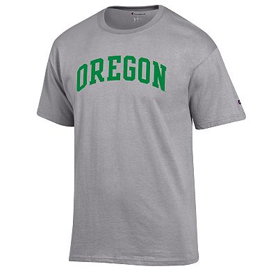 Men's Champion Heather Gray Oregon Ducks Basic Arch T-Shirt