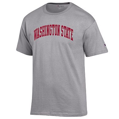 Men's Champion Heather Gray Washington State Cougars Basic Arch T-Shirt