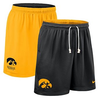 Men's Nike Black/Gold Iowa Hawkeyes 2025 Sideline Reversible Performance Shorts