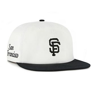 Men's '47 White/Black San Francisco Giants Foundation Captain Snapback Hat