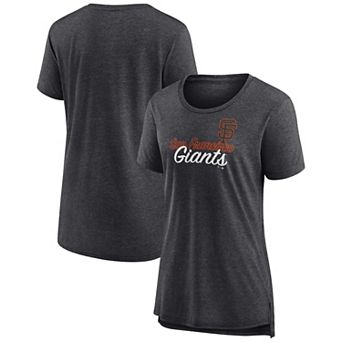 Women's Gray San Francisco Giants Practice Time Tri-Blend T-Shirt