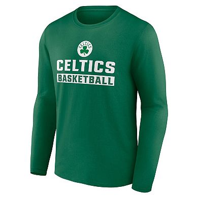 Men's Kelly Green Boston Celtics Let's Go Long Sleeve T-Shirt