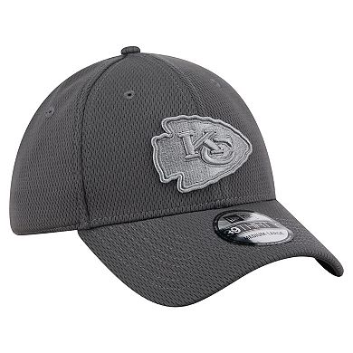 Men's New Era Graphite Kansas City Chiefs Main 39THIRTY Flex Hat
